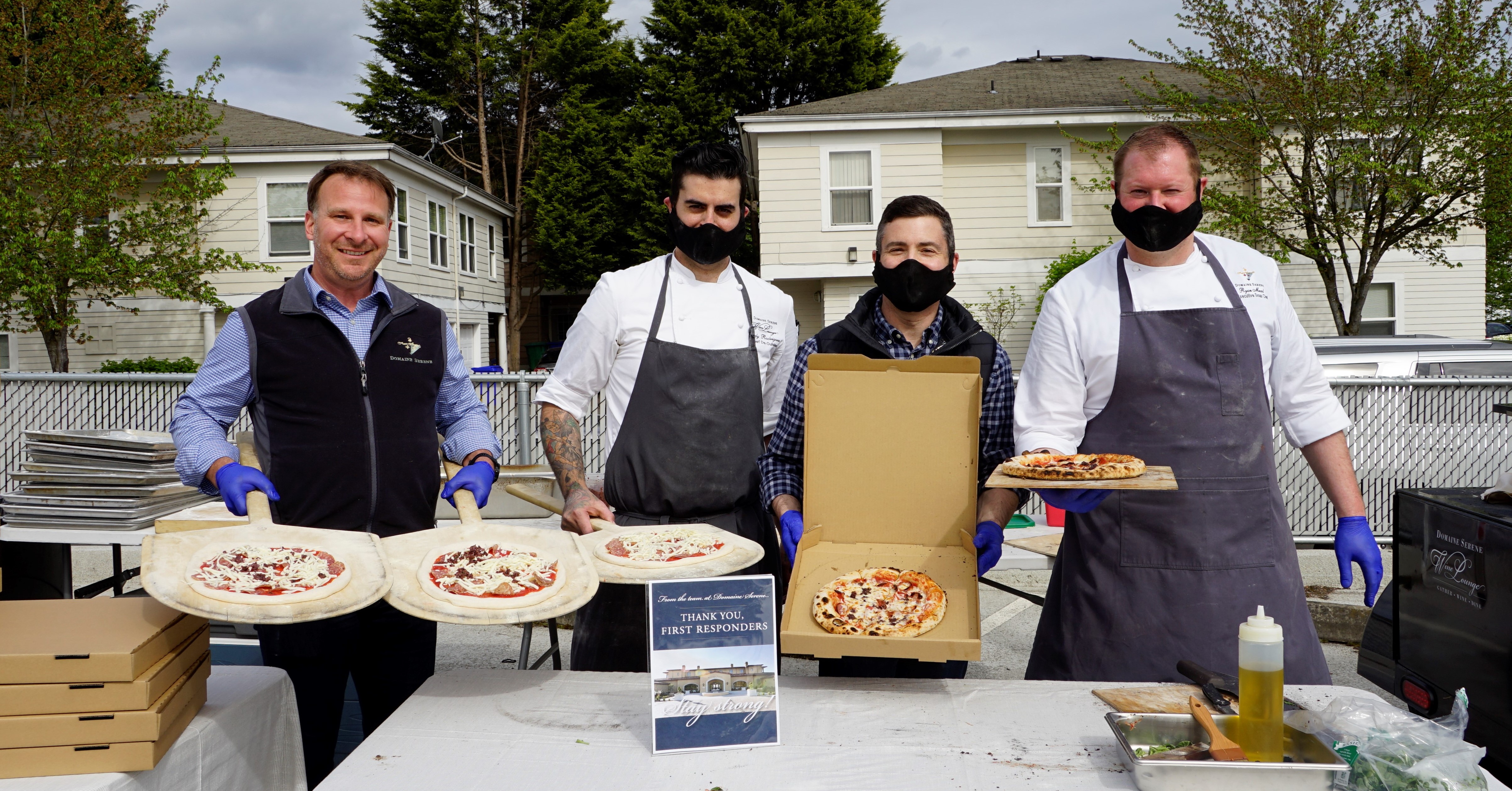Domaine Serene is taking their mobile pizza oven on the road this week to show our thanks to local First Responders